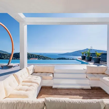 Luxury For 8 With 20m Large Infinity Pool In Kalkan 빌라